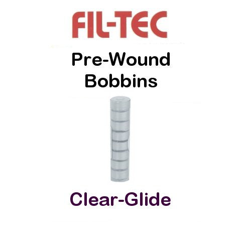 Fil-Tec Black Clear Glide Class 15 Bobbins | Polyester | Solid Thread