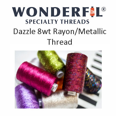 Wonderfil Dazzle 8wt Rayon/Metallic Thread
