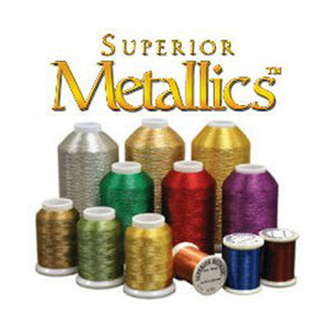 Premium metallic threads for machine embroidery and sewing
