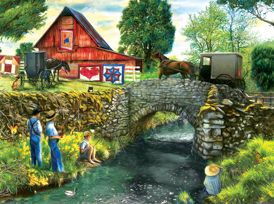 Fishing Down By The Stream 1000pc Jigsaw Puzzle