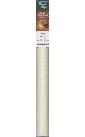 Charles Craft 16ct Gold Standard Cross Stitch Fabric 15in x 18in Solids