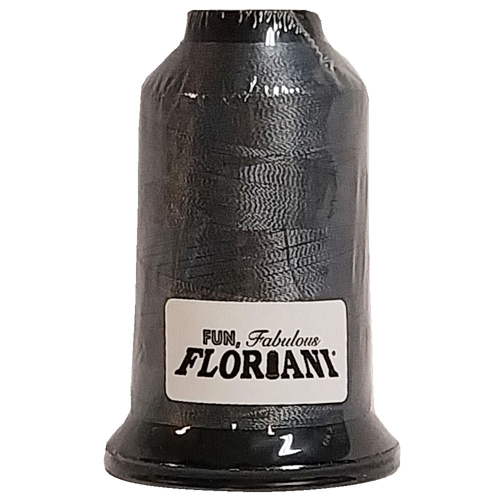 Floriani 40wt Poly Thread Gun Metal Gray #0487 – Red Rock Threads