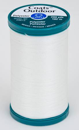 0100 White - Coats Outdoor 12wt Polyester Thread