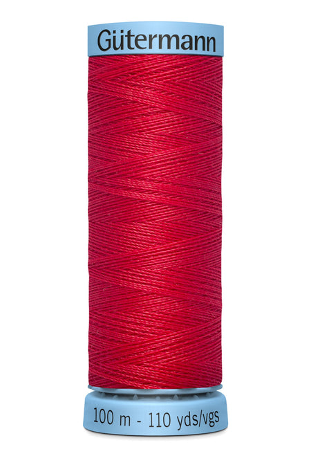 Gutermann 30wt Silk Thread 0156 Bright Red 110yd