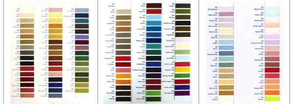 Gütermann Color Chart - Thread Reference List