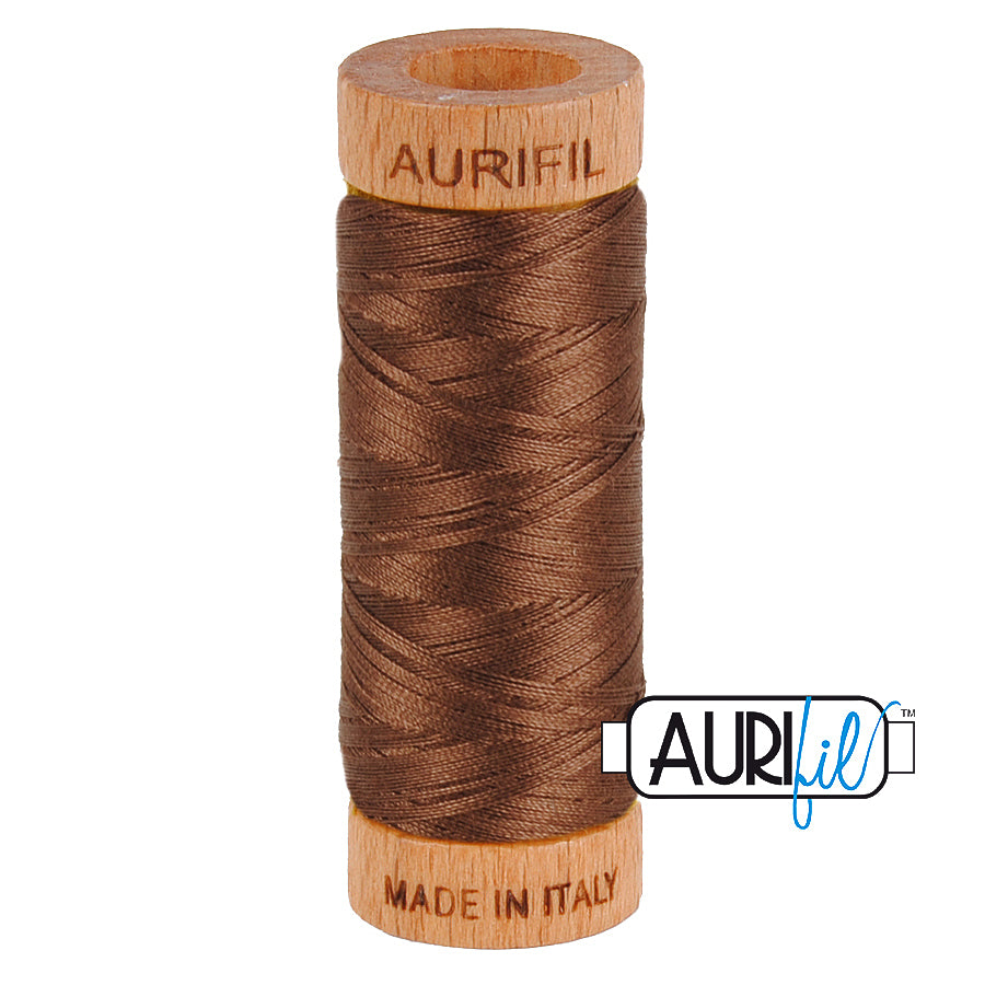 1285 Medium Bark  - Aurifil 80wt Thread 300yd/274m