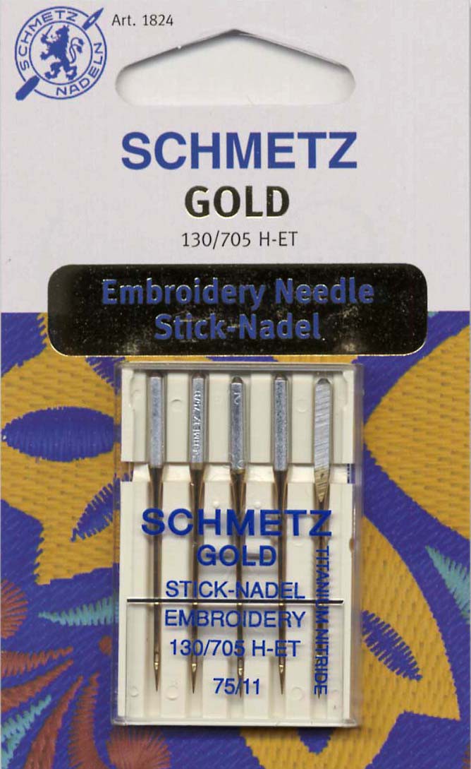 Schmetz Embroidery Gold Needles
