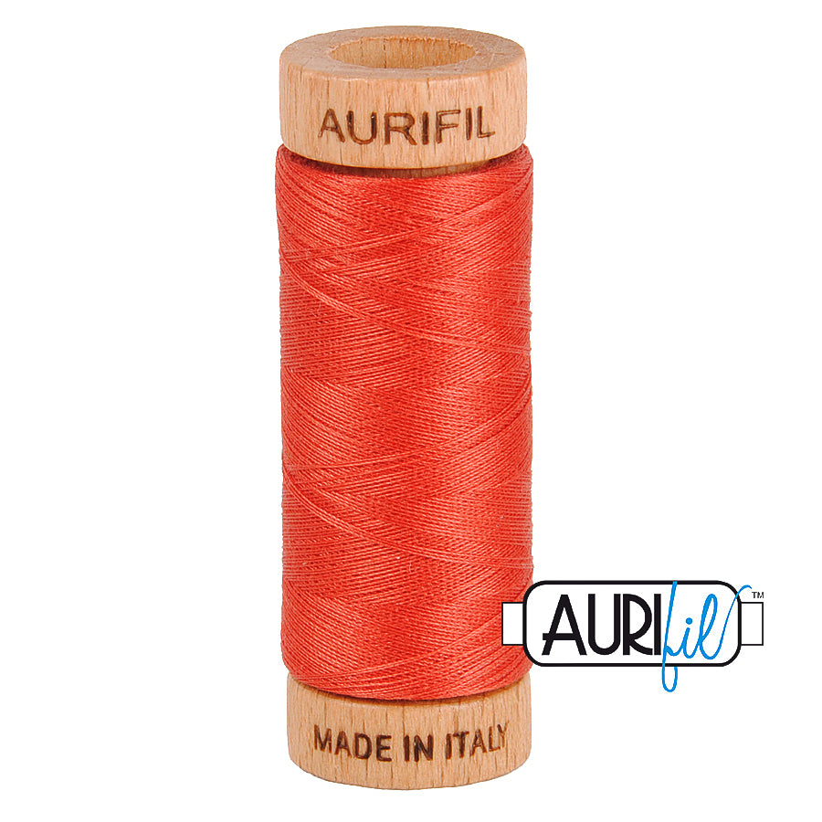 2255 Dark Red Orange  - Aurifil 80wt Thread 300yd/274m
