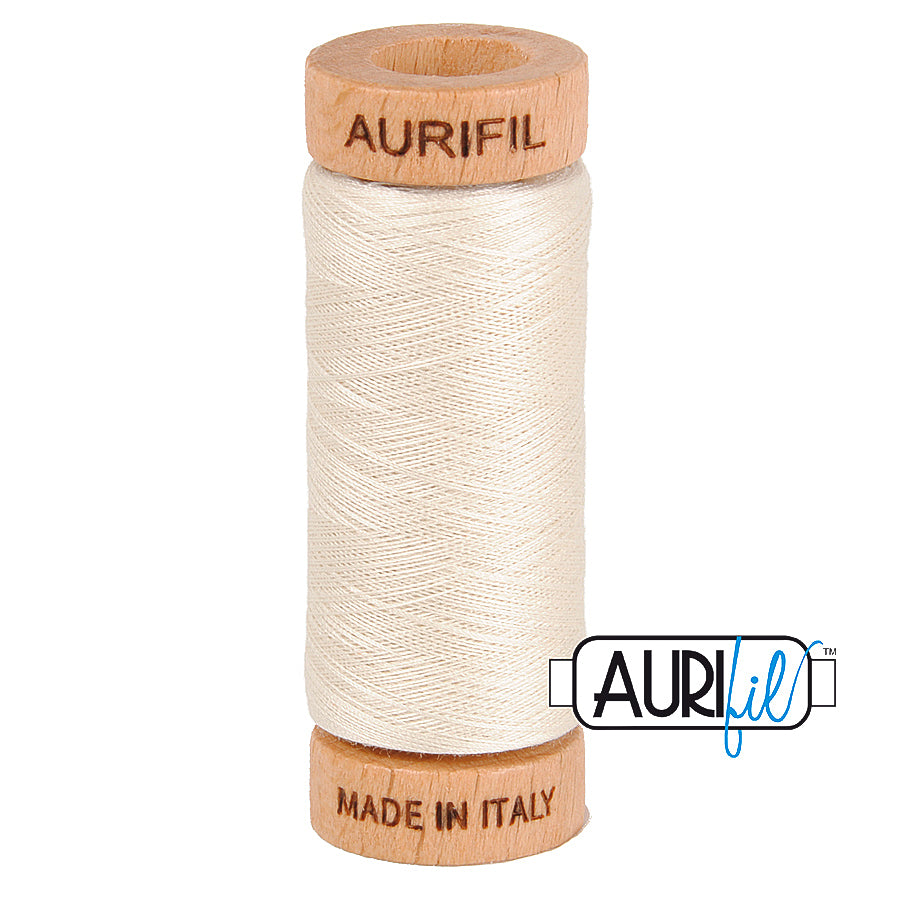2309 Silver White  - Aurifil 80wt Thread 300yd/274m