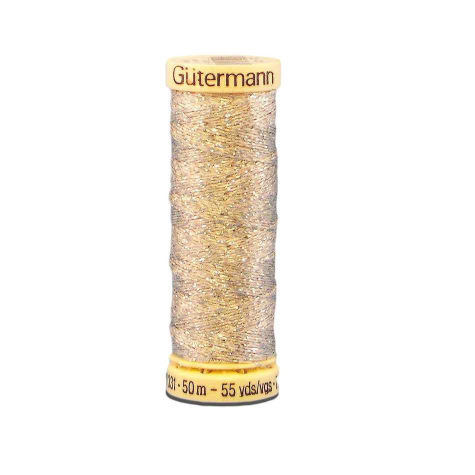 Gutermann Metallic Sparkle Thread 041 Silver 50m