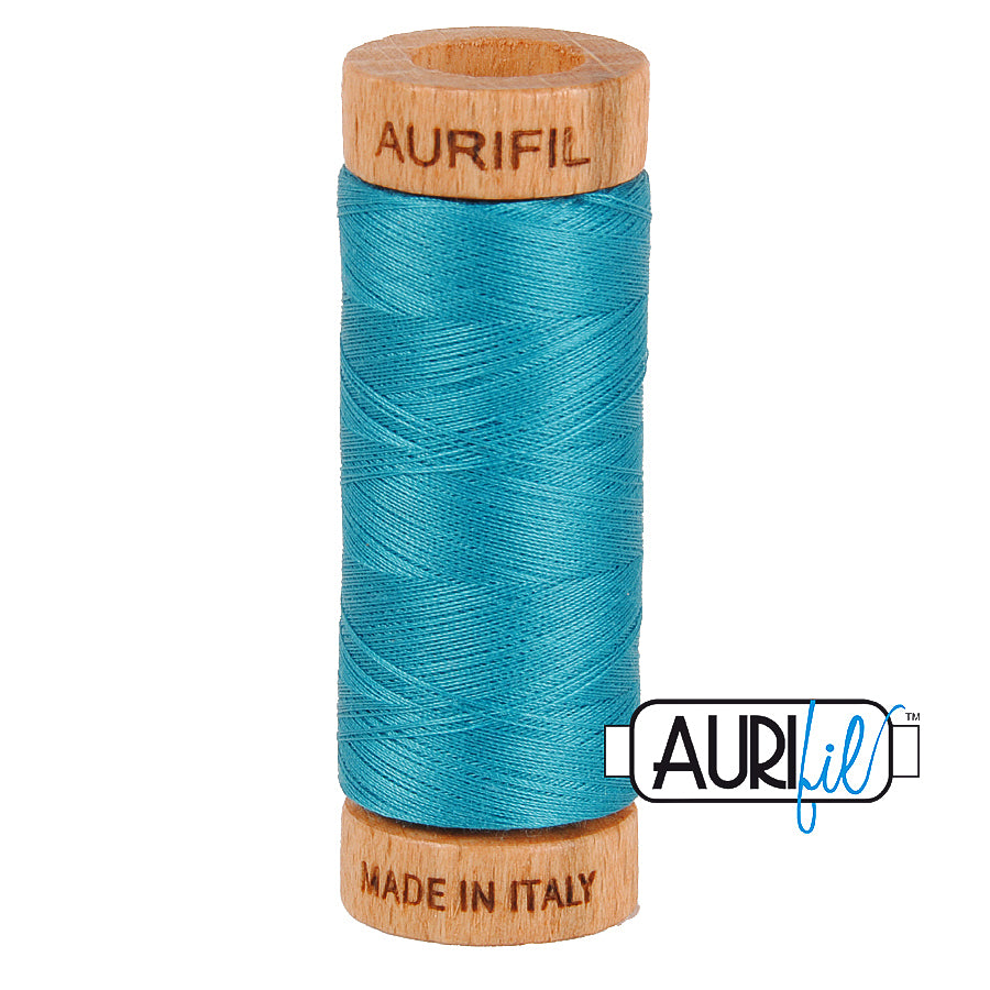 4182 Medium Turquoise  - Aurifil 80wt Thread 300yd/274m