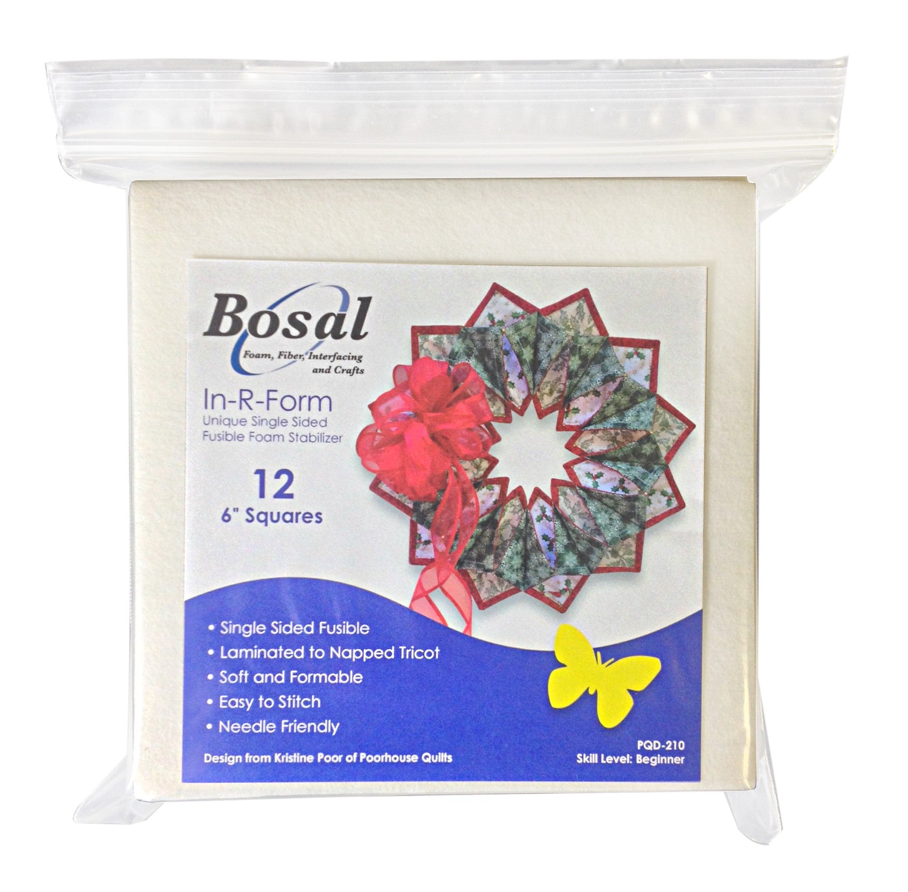 Bosal In-R-Form Single-Sided Fusible Stabilizer Shapes 12 - 6in Square –  Red Rock Threads