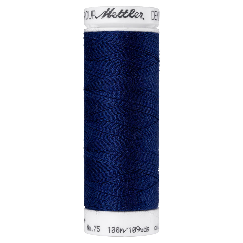 Mettler Denim Doc Cotton Covered Polyester Thread 0809 Sapphire Blue  109yd/100m