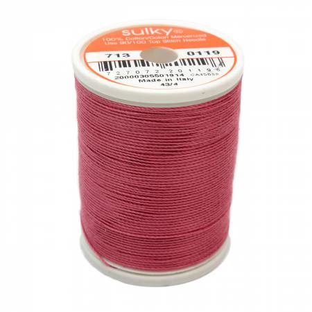 Sulky Cotton 12wt Thread 0119 Romantic Rose  330yd Spool