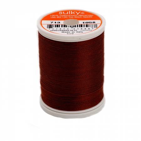 Sulky Cotton 12wt Thread 1058 Tawny Brown  330yd Spool