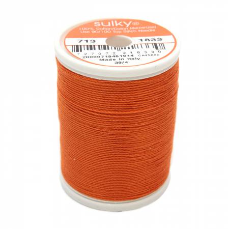 Sulky Cotton 12wt Thread Pumpkin Pie #1833 330yd Spool