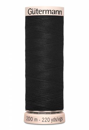 Gutermann 60wt Cotton Thread Black 200m/218yd