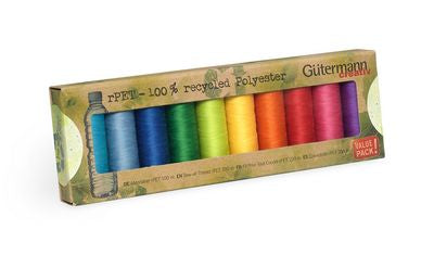 Gutermann 10 Spool Recycled Sew-All Thread Set Light Article 731138-2