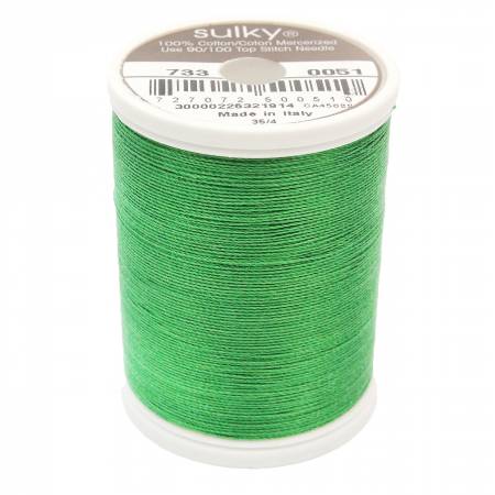 Sulky Cotton 30wt Thread 0051 Jolly Green  500yd Spool