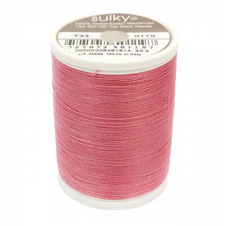 Sulky Cotton 30wt Thread 0119 Romantic Rose  500yd Spool
