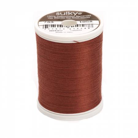 Sulky Cotton 30wt Thread 1058 Tawny Brown  500yd Spool