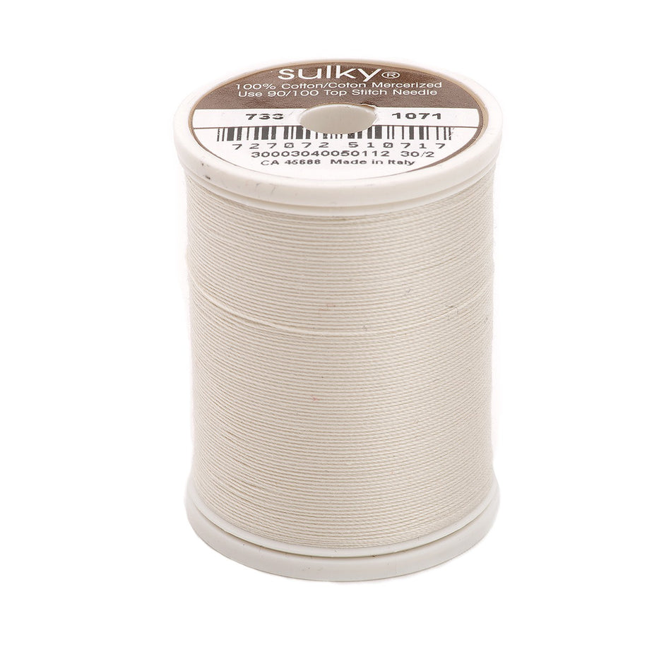 Sulky Cotton 30wt Thread 1071 Off White  500yd Spool