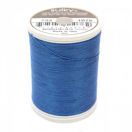 Sulky Cotton 30wt Thread 1076 Royal Blue  500yd Spool