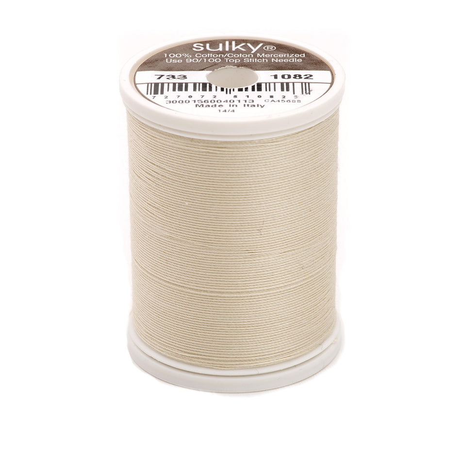 Sulky Cotton 30wt Thread 1082 Ecru  500yd Spool