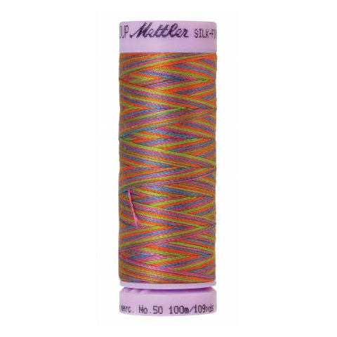 Silk-Finish Multi Embroidery Thread 9842 Preppy Brights 109yd