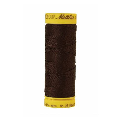 Mettler 28wt Silk Finish Thread 1002 Very Dark Brown  87m/80yd
