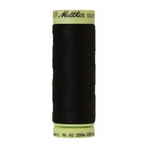 Mettler 60wt Silk Finish Thread 0004 Black  220yd/200m