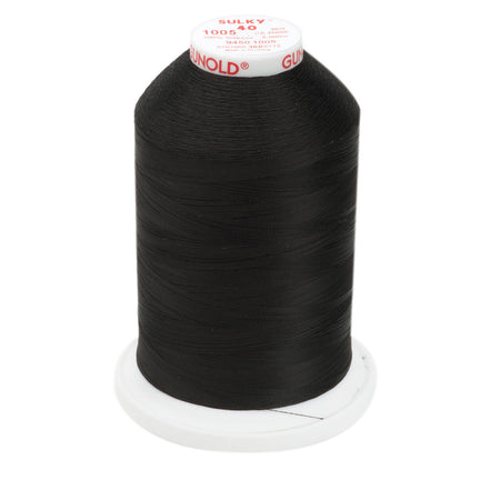 Sulky Rayon 40wt Thread  Black  5000yd Cone