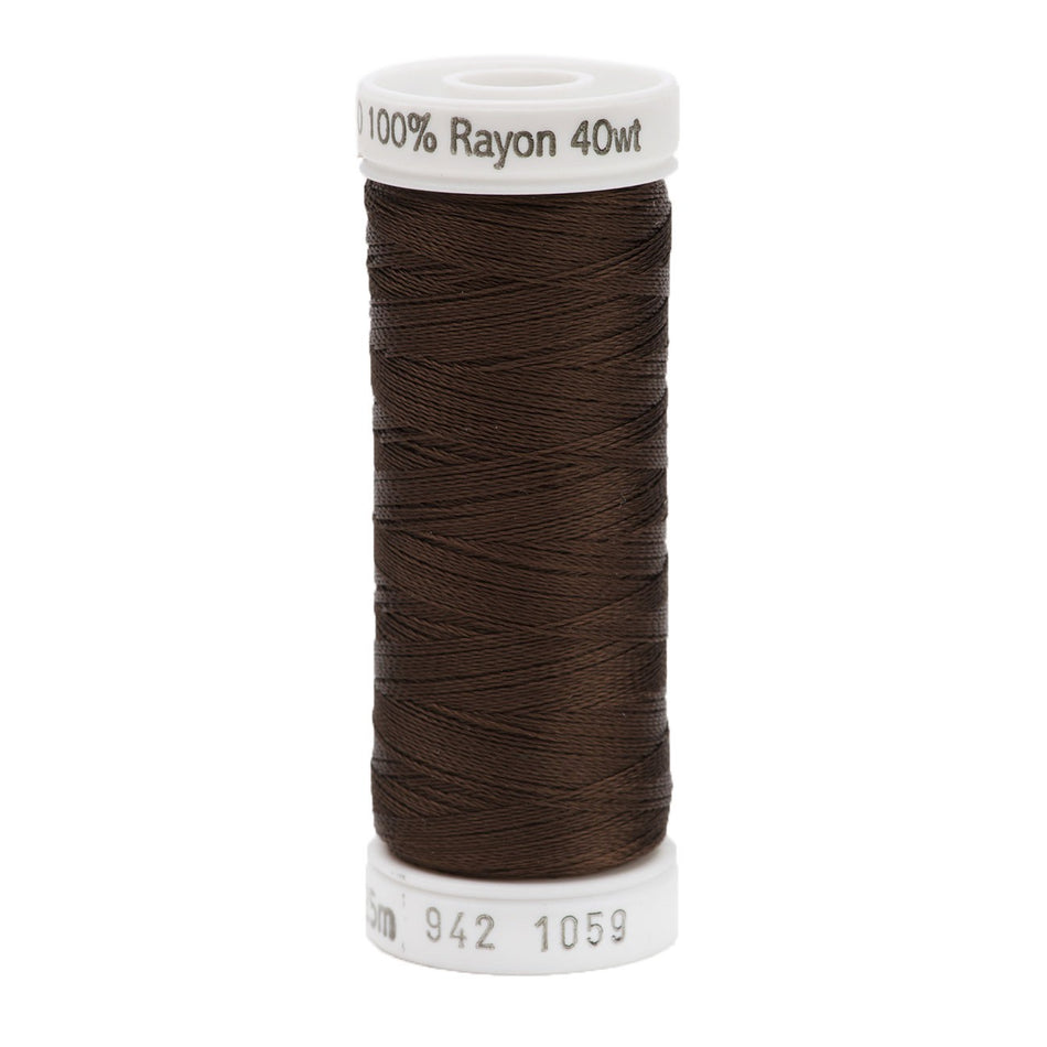 Sulky Rayon 40wt Thread 1059 Dark Tawny Brown  250yd Spool