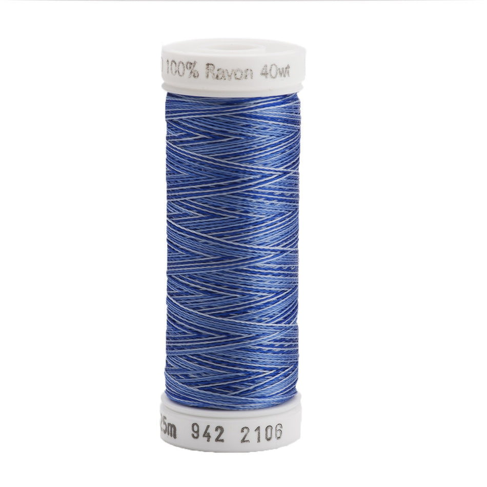 Sulky Variegated 40wt Rayon Thread 2106 Blue   250yd