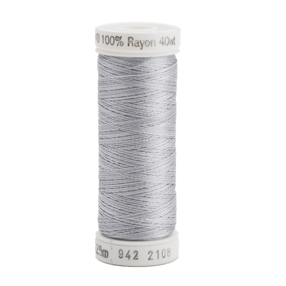 Sulky Variegated 40wt Rayon Thread 2108 Silver-Gray   250yd