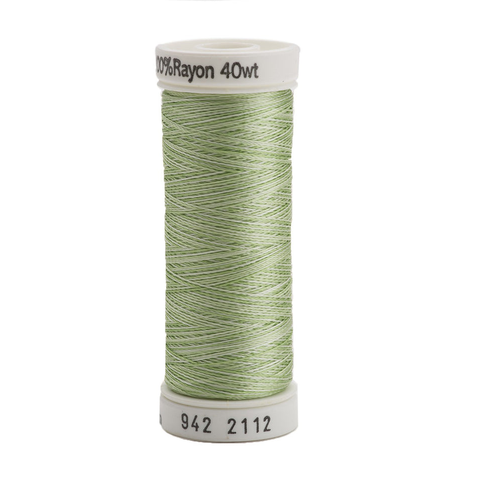Sulky Variegated 40wt Rayon Thread 2112 Mint Green   250yd
