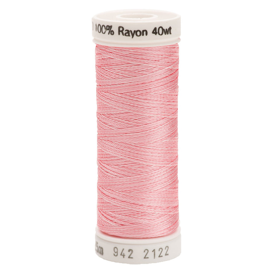 Sulky Variegated 40wt Rayon Thread 2122 Baby Pink   250yd