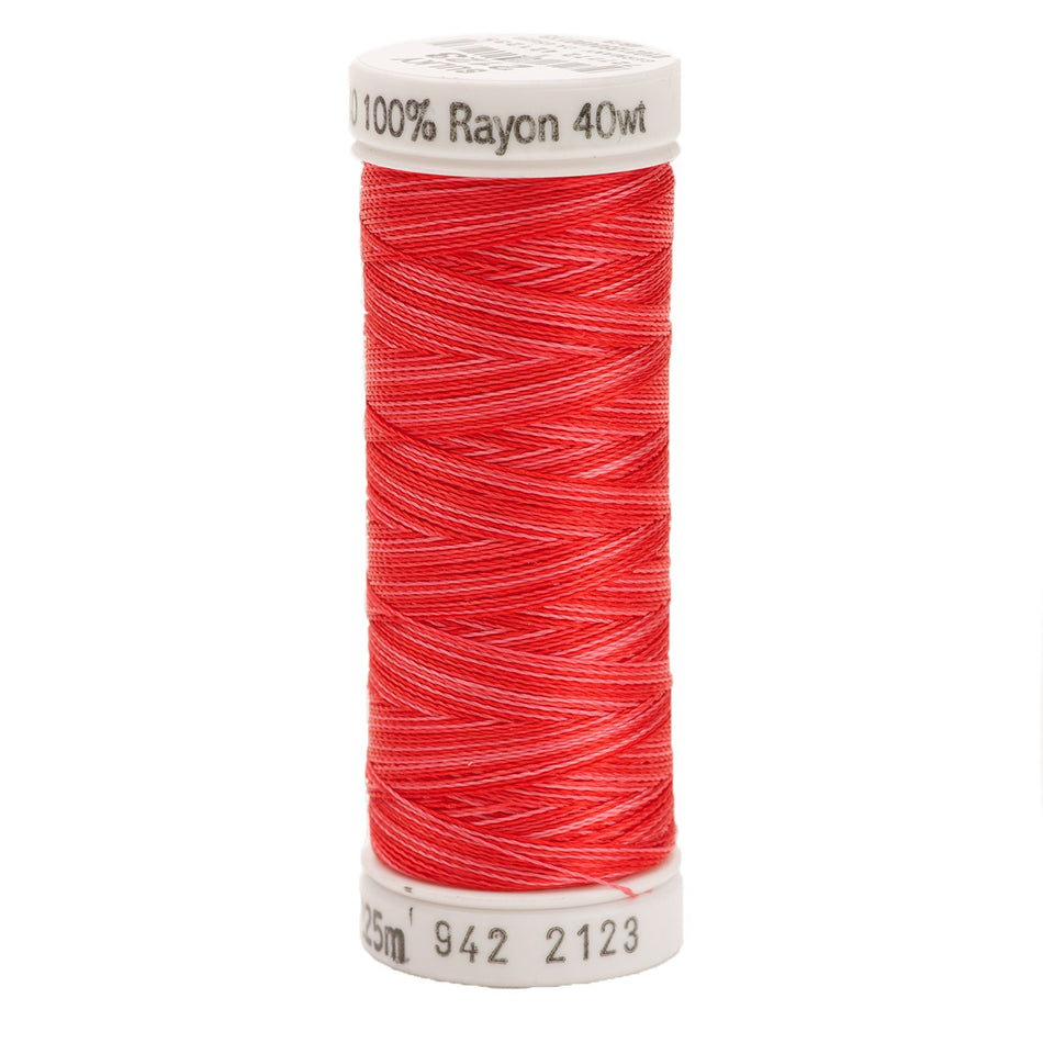 Sulky Variegated 40wt Rayon Thread 2123 Red   250yd