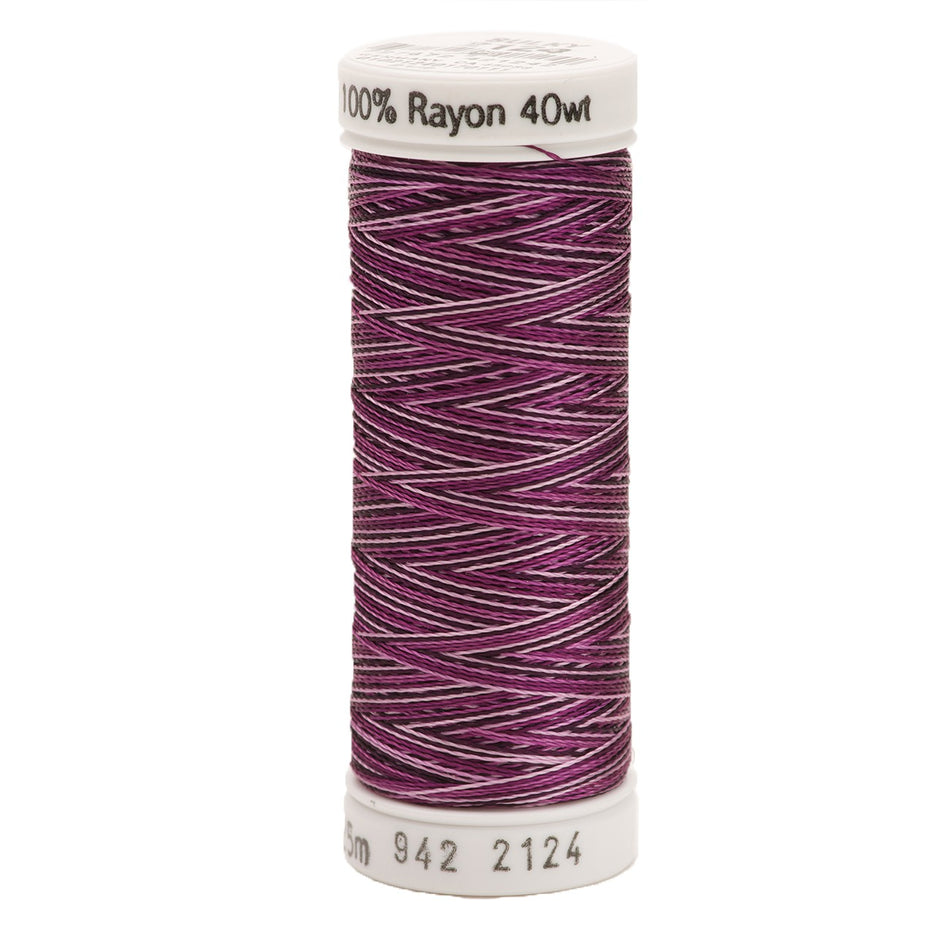 Sulky Variegated 40wt Rayon Thread 2124 Purple   250yd