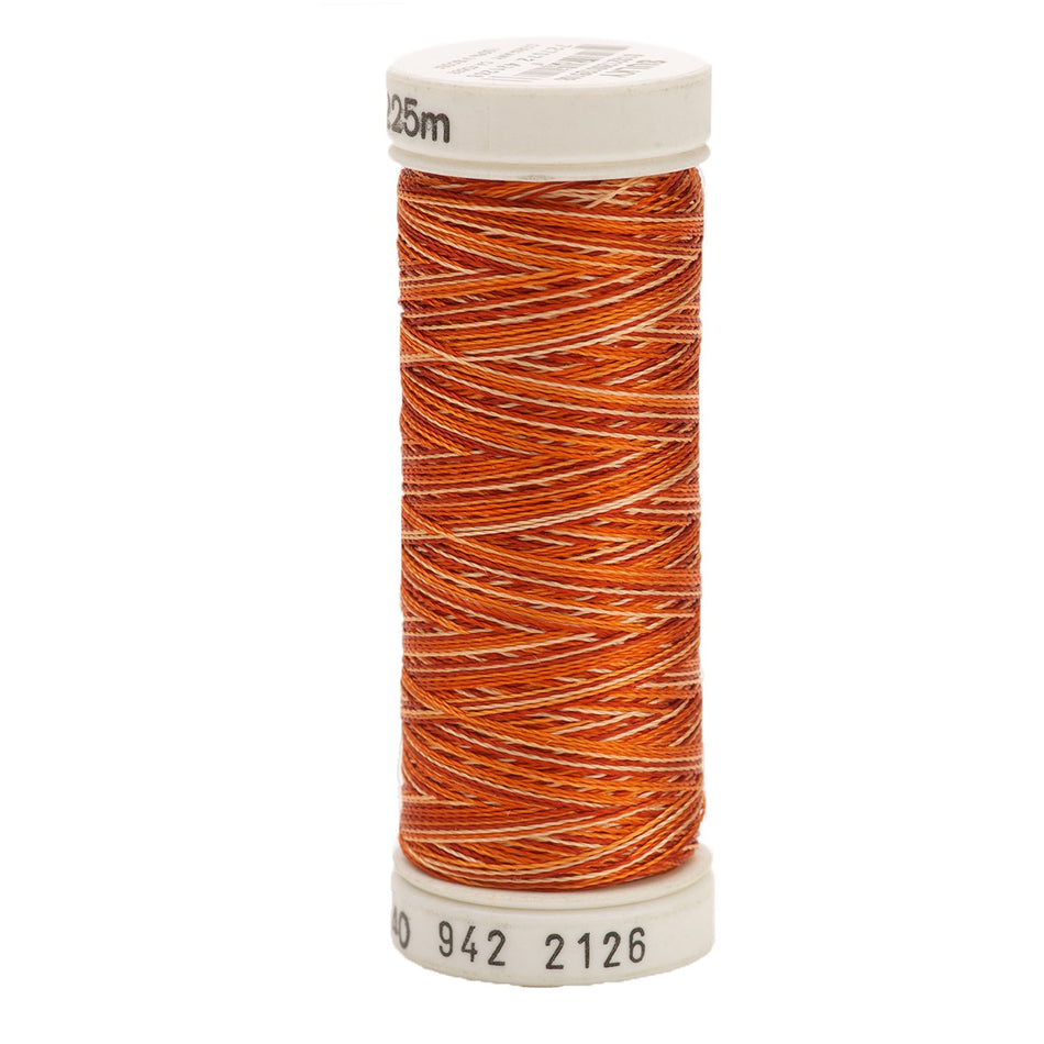 Sulky Variegated 40wt Rayon Thread 2126 Rust Peaches  250yd