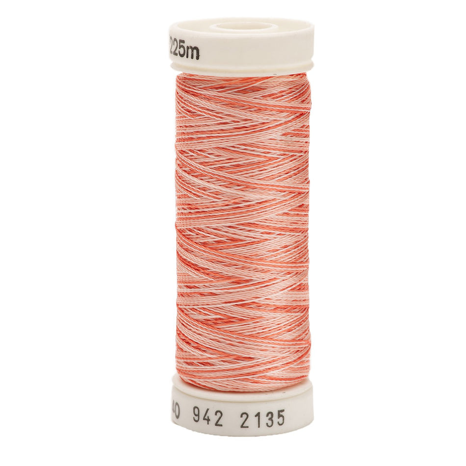 Sulky Variegated 40wt Rayon Thread 2135 Peaches   250yd