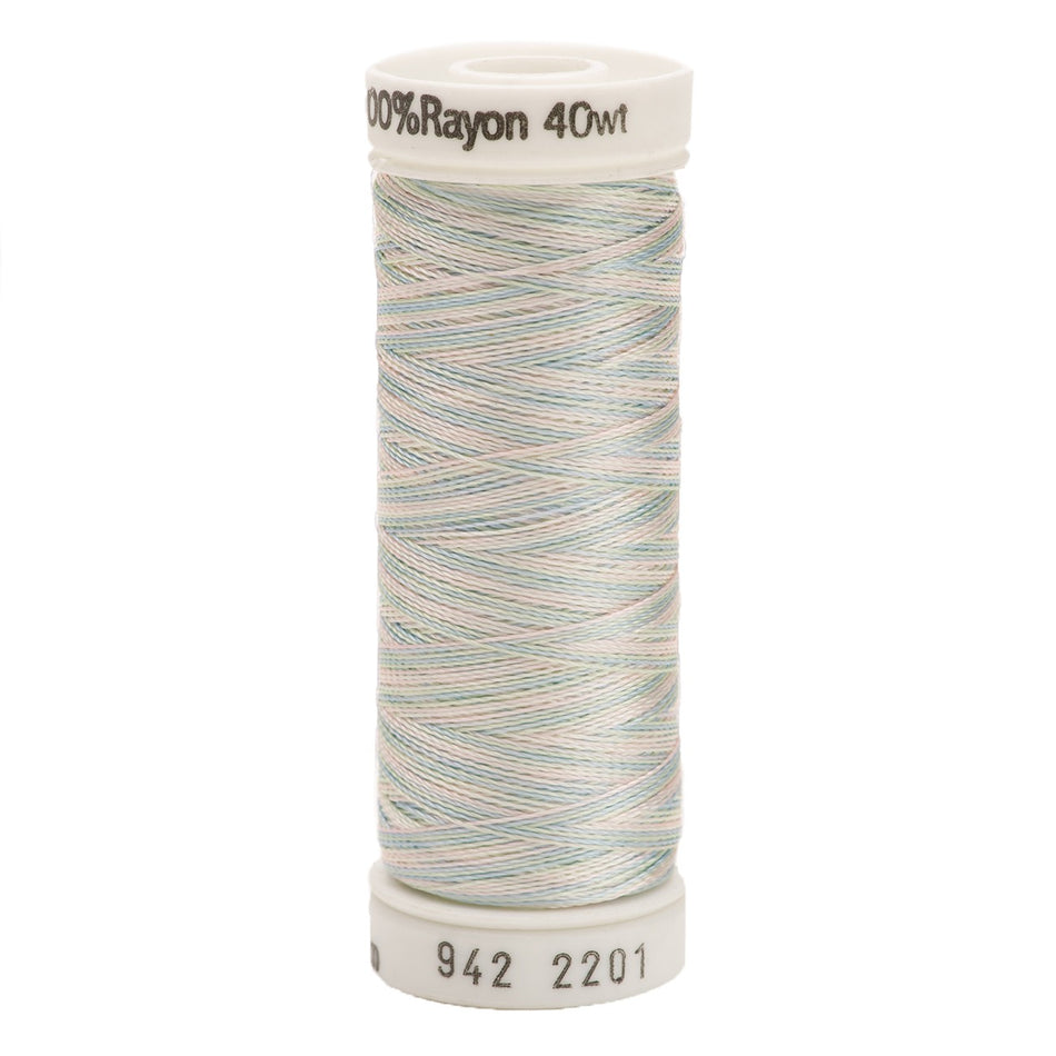 Sulky Variegated 40wt Rayon Thread 2201 Pink-Blue-Mint   250yd
