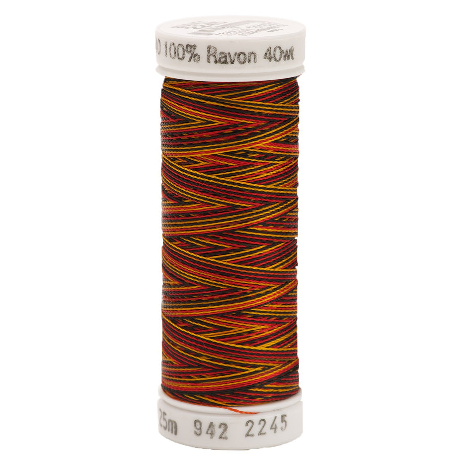 Sulky Variegated 40wt Rayon Thread 2245 Gold-Black-Red   250yd