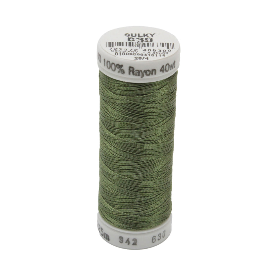 Sulky Rayon 40wt Thread 0630 Moss Green  250yd Spool