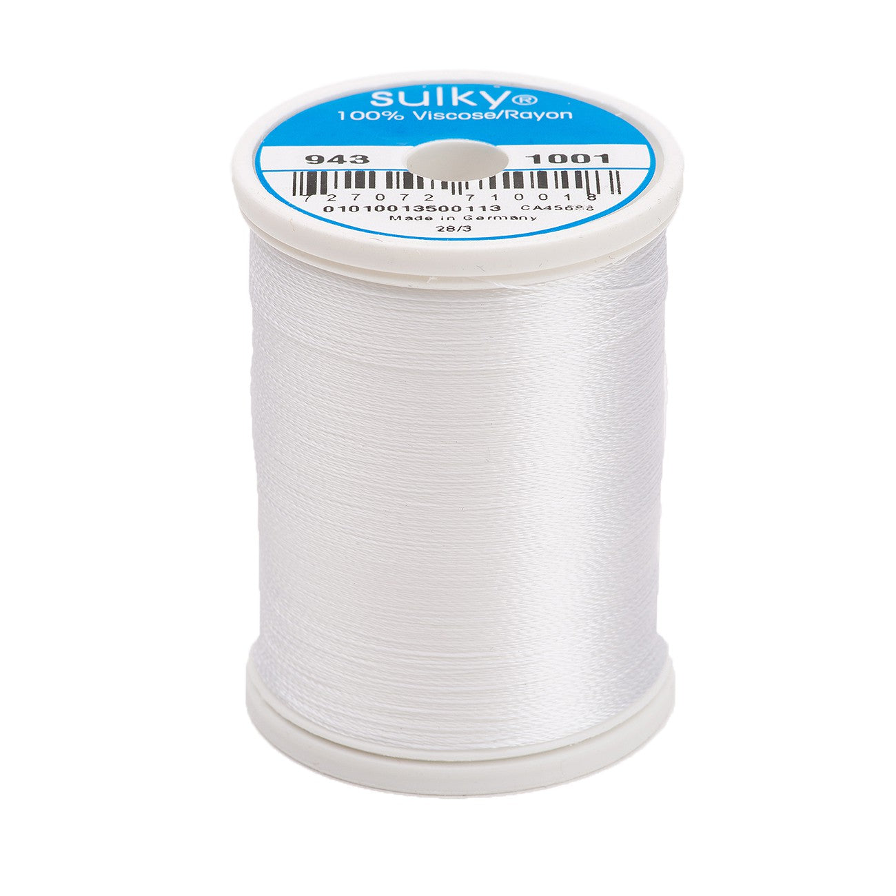 Sulky Rayon 40wt Thread  Bright White  850yd Spool