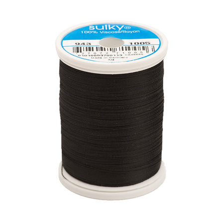 Sulky Rayon 40wt Thread  Black  850yd Spool