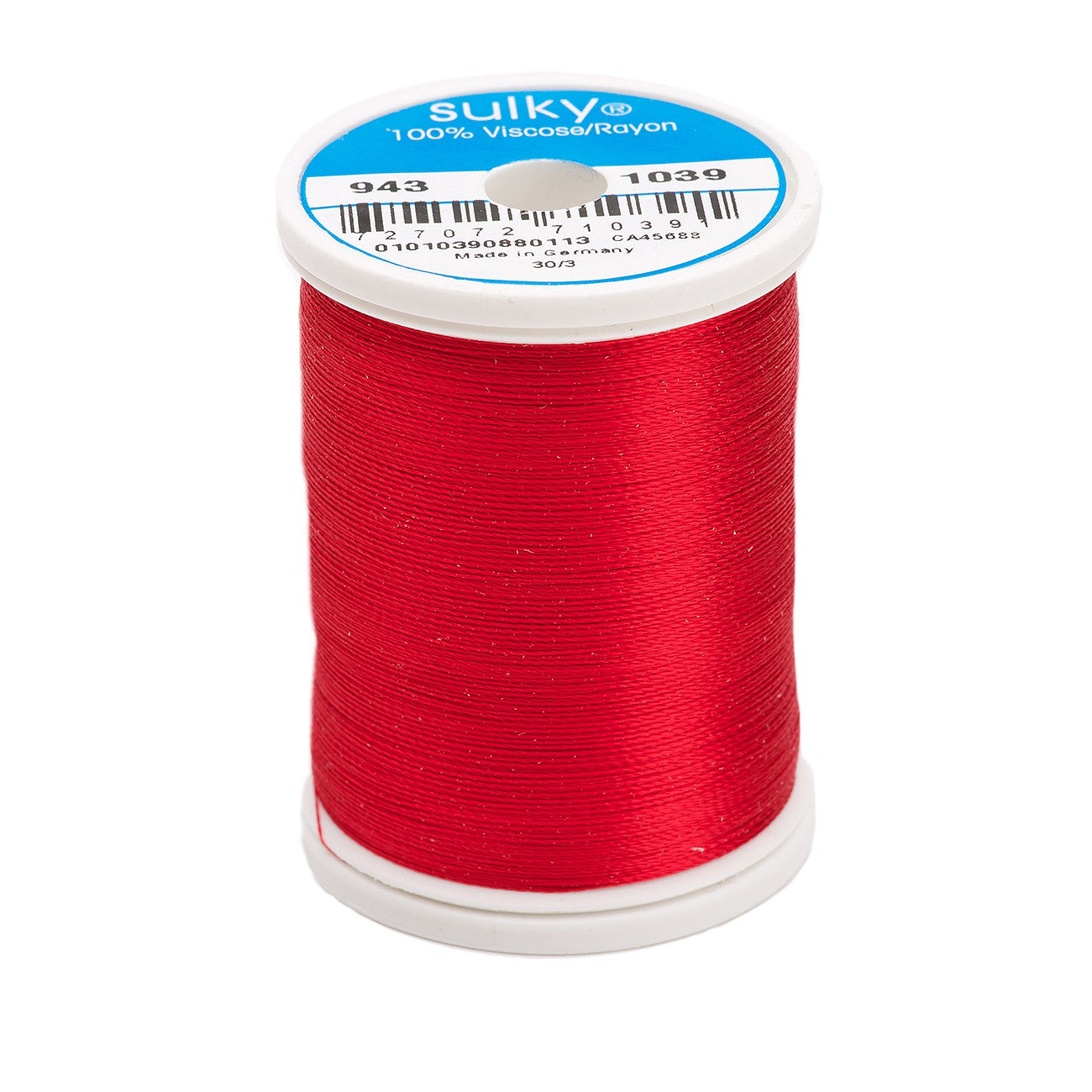Sulky Rayon 40wt Thread 1039 True Red  850yd Spool