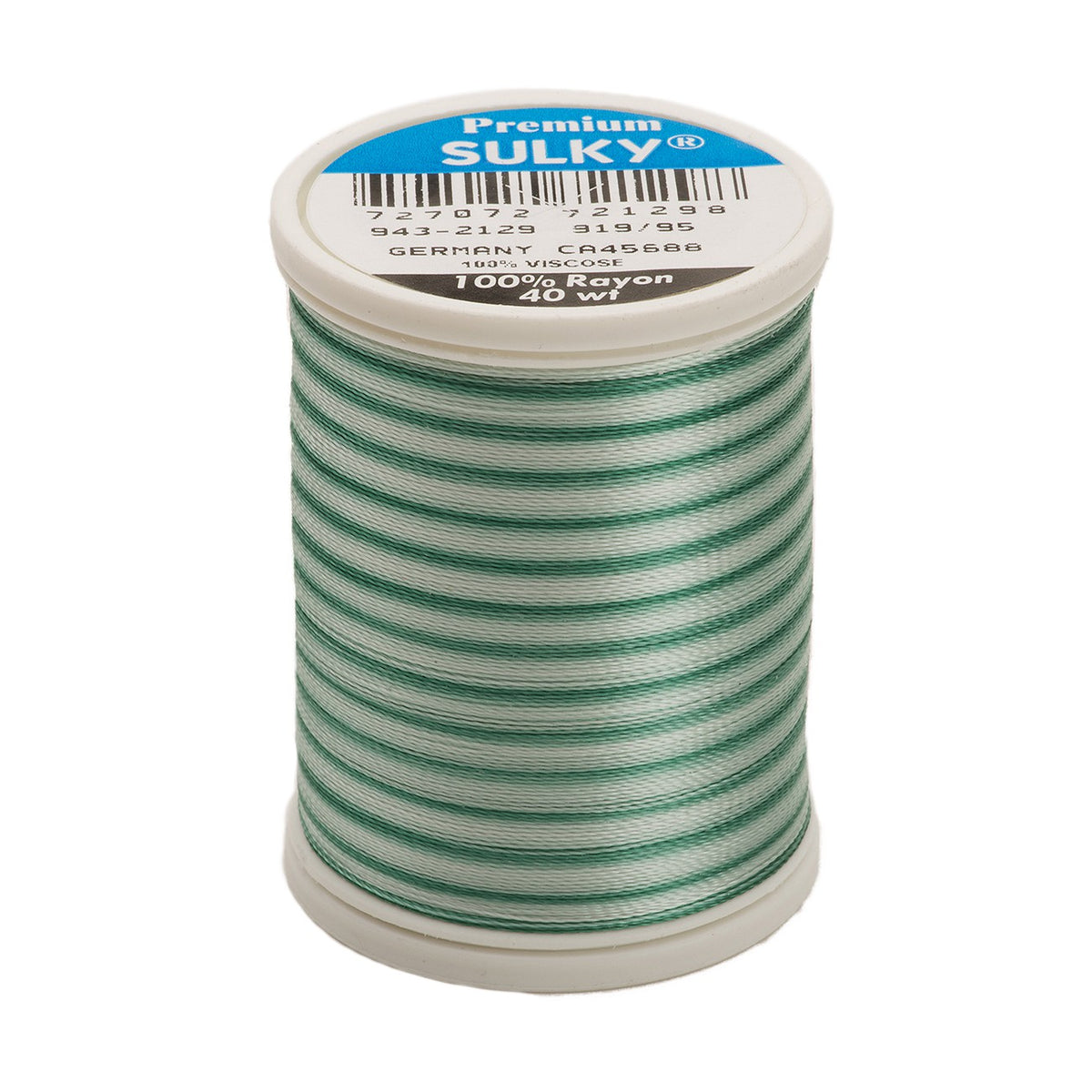 Sulky Variegated 40wt Rayon Thread 2129 French Greens  850yd