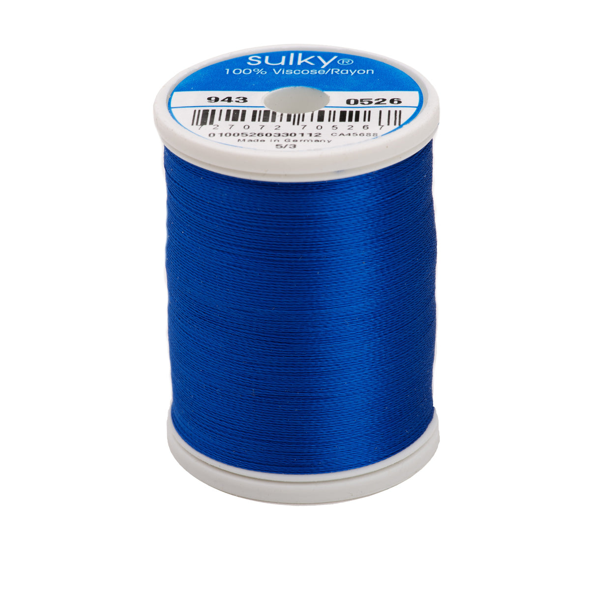 Sulky Rayon 40wt Thread 0526 Cobalt Blue  850yd Spool