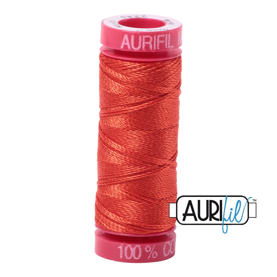 2245 Red Orange  - Aurifil 12wt Thread 54yd/50m